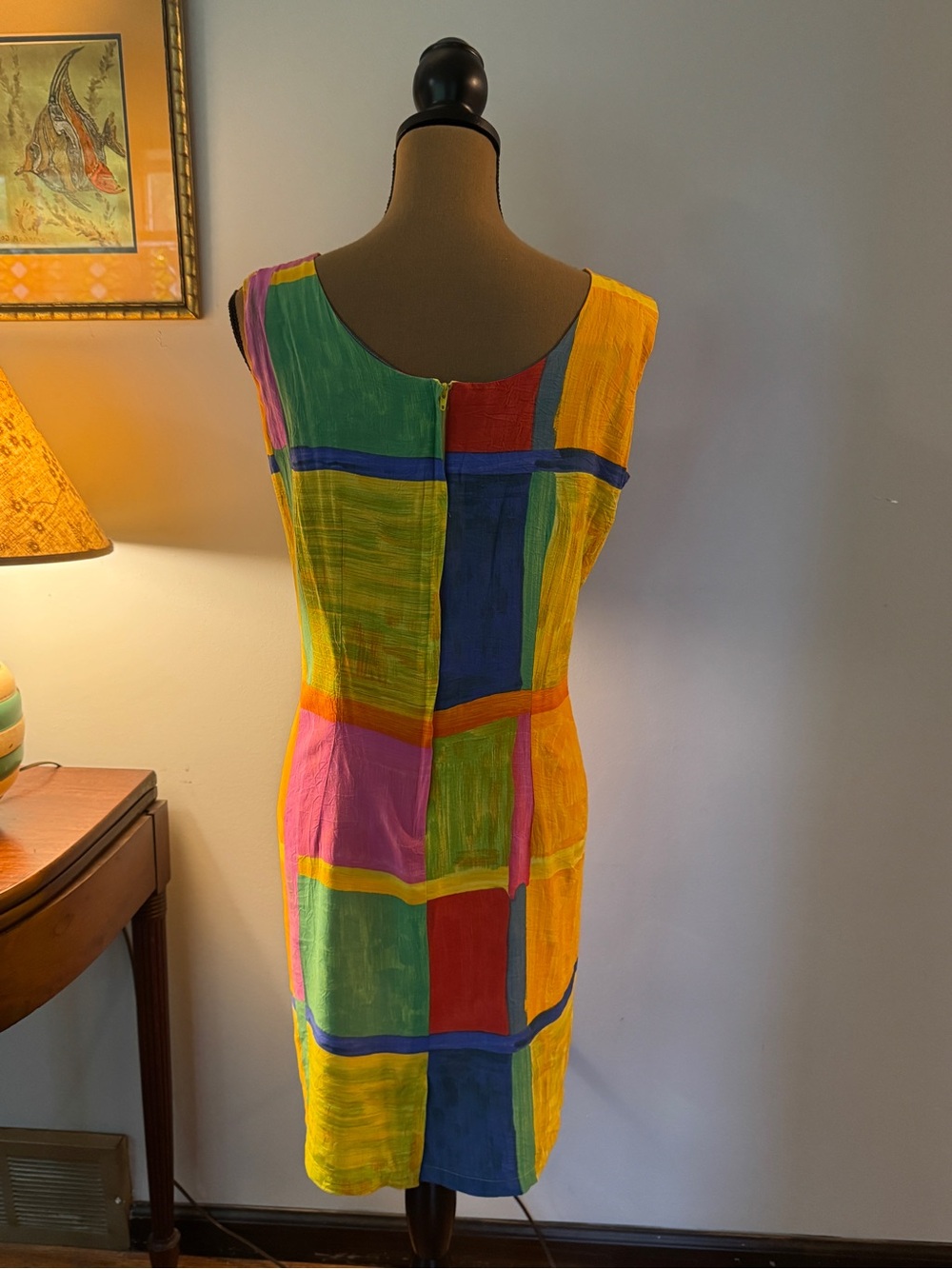 Jams World Bright Multicolor Block Print Sleeveless Mini Dress - Picture 4 of 15